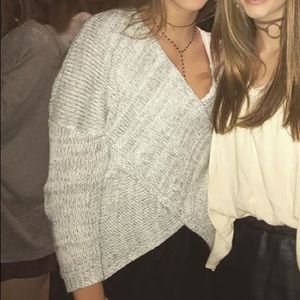 Vestique wrap sweater